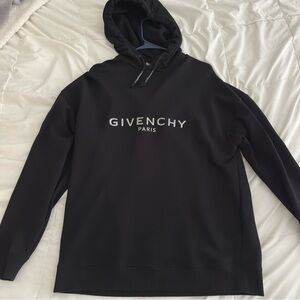 Givenchy Paris 3D Logo Spell Out Men’s Black Hoodie Size Large Authentic